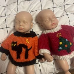13” Lifelike Silicone Twin Youngsters Doll. One Girl One Boy
