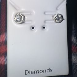 Mens Moissanite Earrings  
