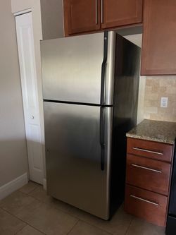 Stainless steel fridge