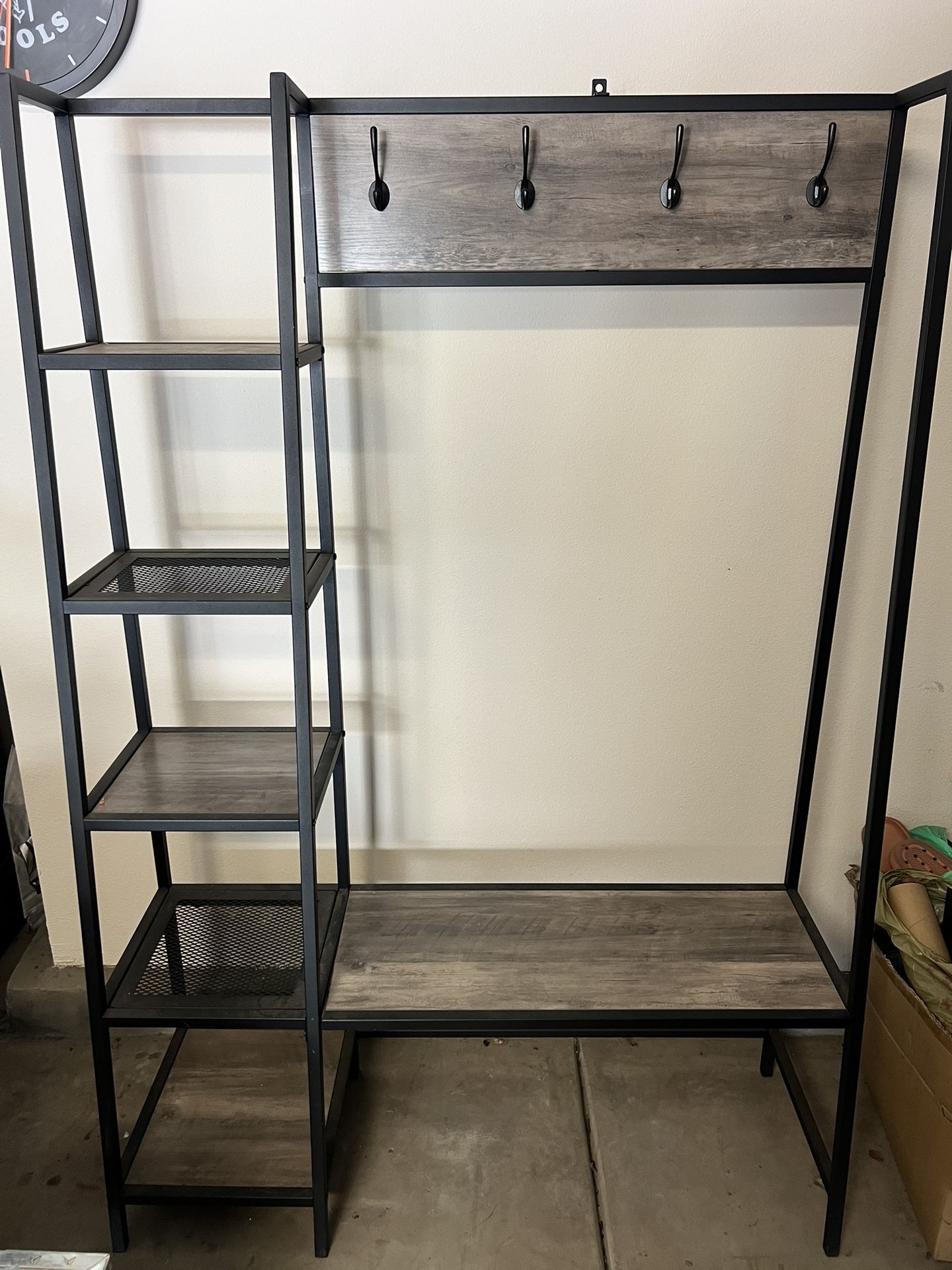 Entry Bench Coat Shoes Storage Rack