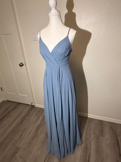 Dusty Blue Maxi Formal Gown