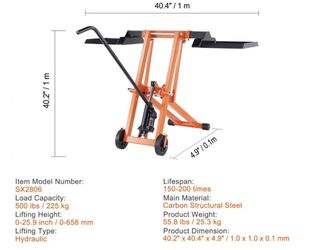 Lawn Mower Lift with Hydraulic Jack