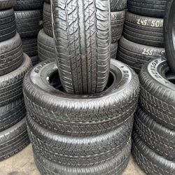 FOUR GOOD USED TIRES 95%TREAD LIFE 265/65/17 DUNLOP PRICE INCLUDE INSTALACIÓN AND BALANCE, PLEASE ASK FOR THE SIZE Need New Or Used