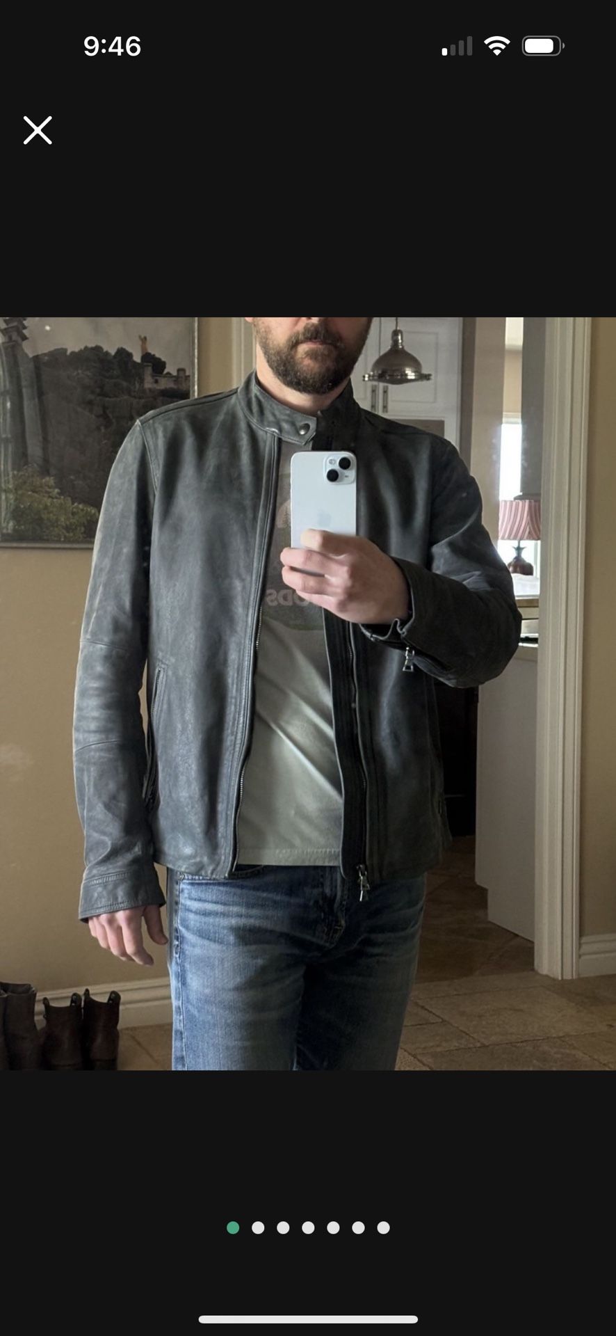 Leather Jacket - VINCE - Medium