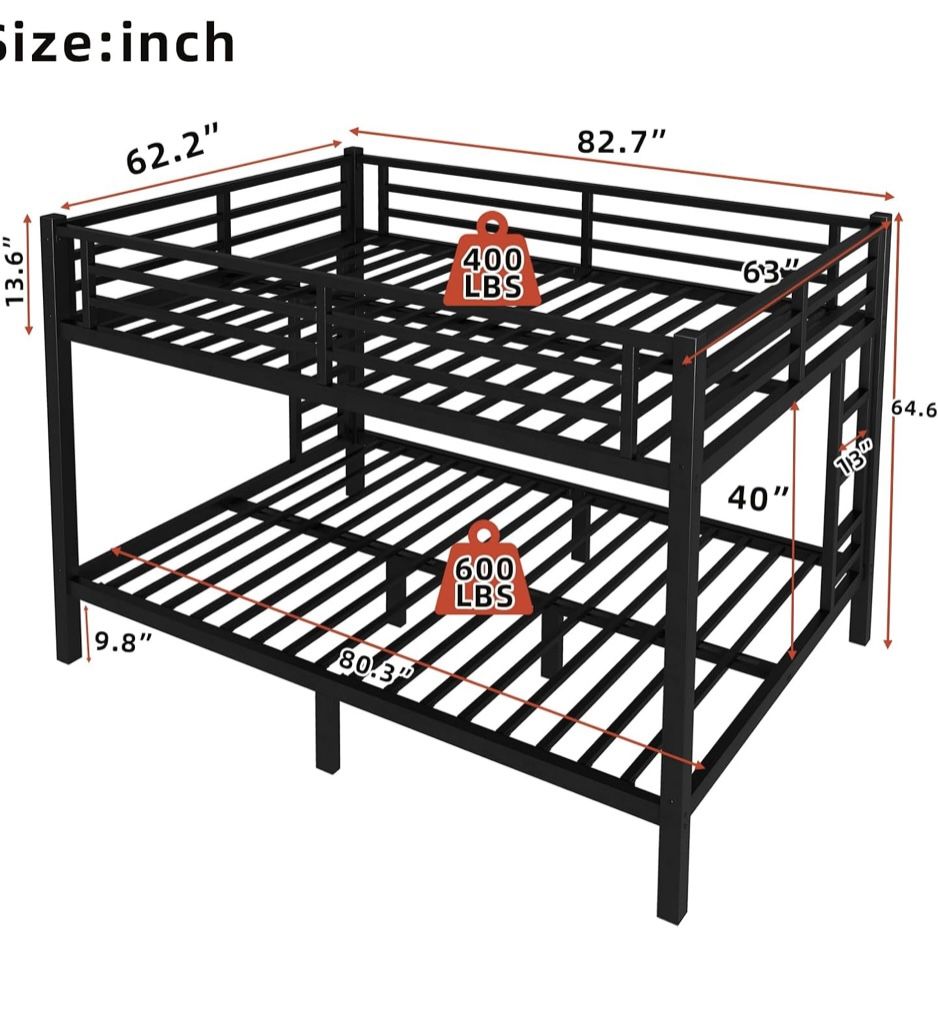 Queen Over Queen Bunk Bed