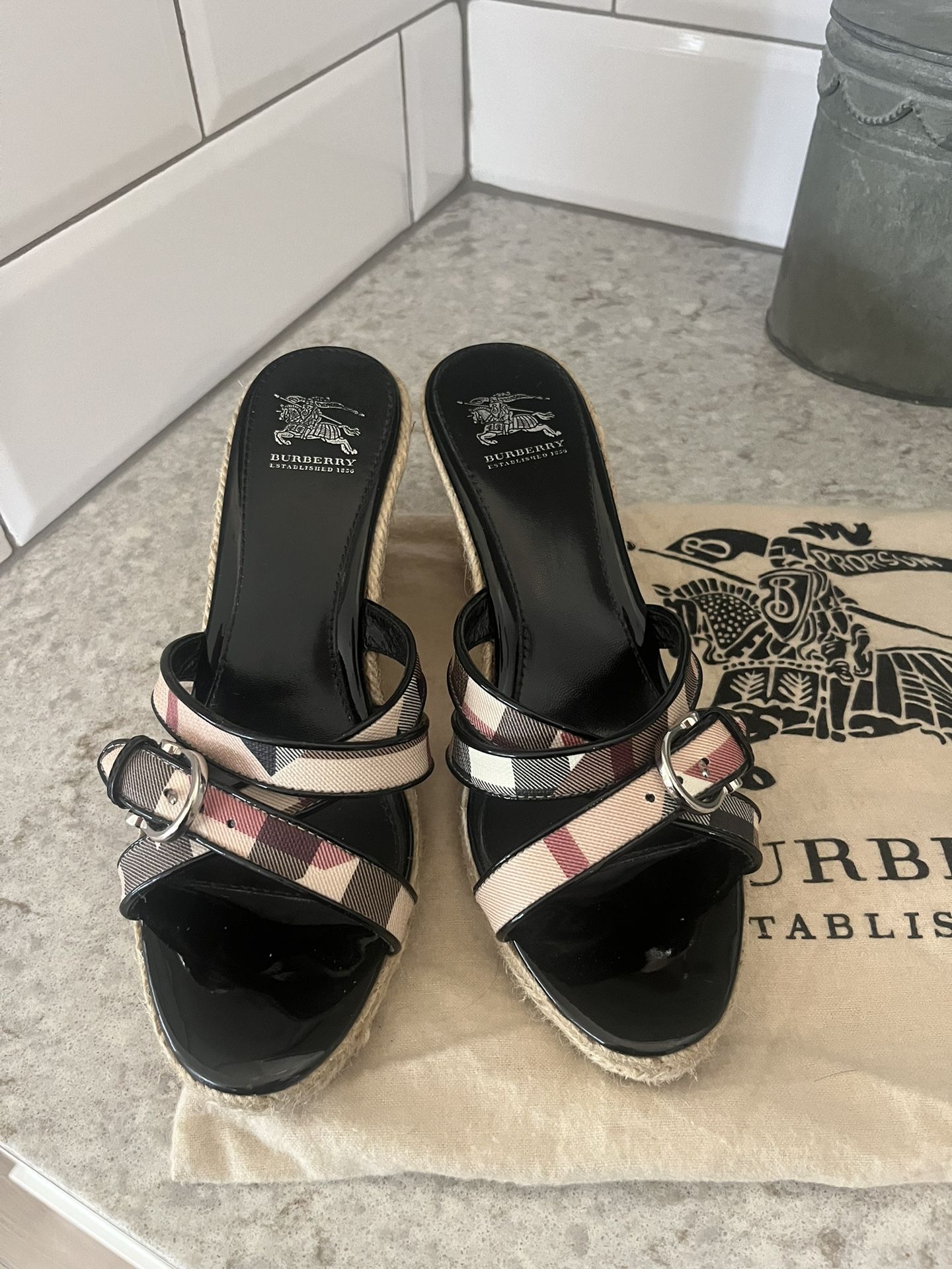 Women’s Burberry Espadrille Sandals $80