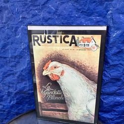 “RUSTICA” Vintage Carton Label Framed Poster