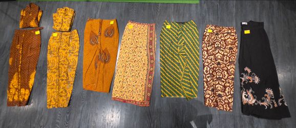 Vintage Indonesian Batik Sarongs and Wrap Skirt