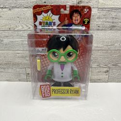 Pocket - Watch RYAN’S WORLD White  / Green ‘2021 Professor Ryan 5” Plastic Figure  / Big Fig  Series 2 Collect Them All