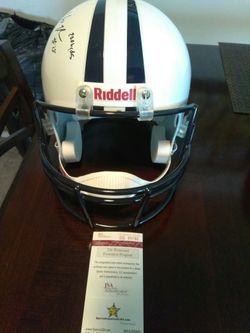 Chris Johnson FS helmet sign 2000 yard cod