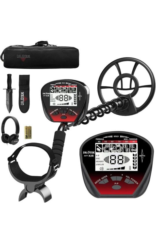 DR.ÖTEK Metal Detector for Adults Professional, Pinpoint Metal Detector Waterproof Gold and Silver,