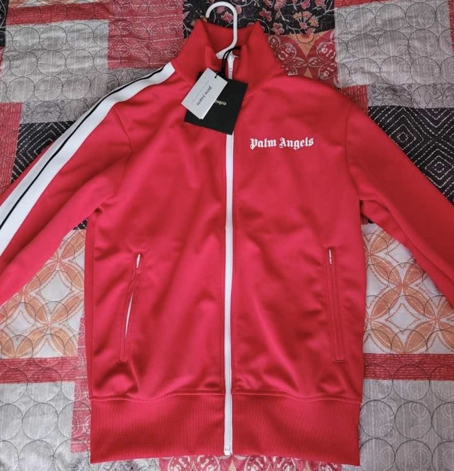 RED TRACK JACKET in red - Palm Angels® Official