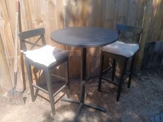 Bar table two chairs