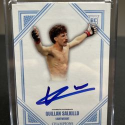 QUILLAN SALKILLD 2026 AUTO Blue Rookie On Card Autograph UFC MMA Aussie
