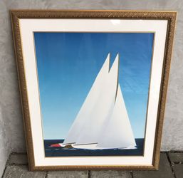 1987 Louis Vuitton Cup Sailboat Poster 
