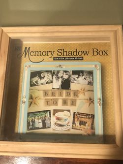 Wood Memory Shadow Box 12 X 12 With Glass Window Brand New For Crafts Or Projects