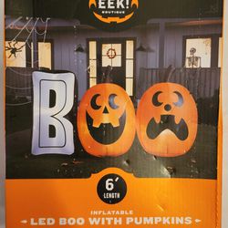 Boo PUMPKIN Sign Inflatable Lights
Outdoor Blow-Up Halloween led