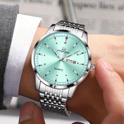 PENGAGAR Classic Fashion Calendar Week Waterproof Luminous Men's Quartz Watch