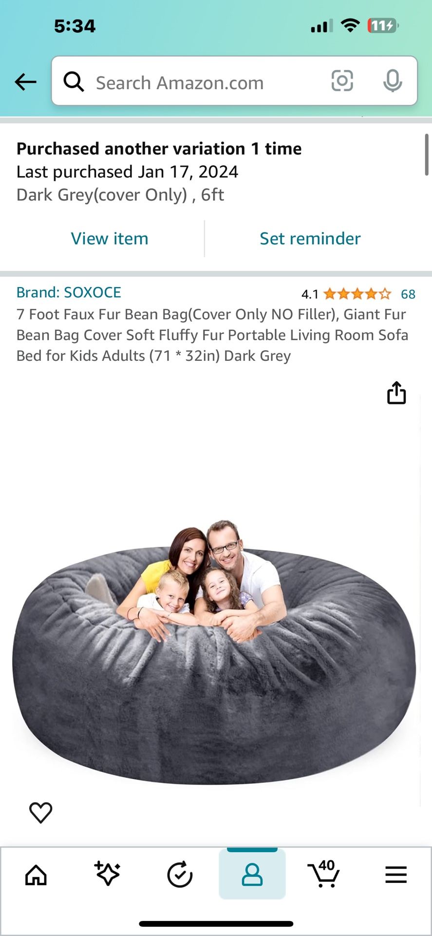 7ft HIDE-a-way-Bean bag! Stuffed With Your Own Stuffed Animals!! 