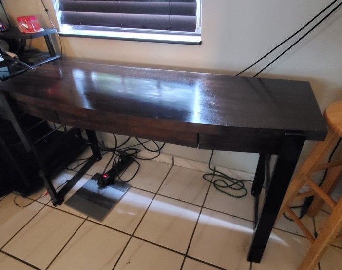 cappuccino desk/table $60