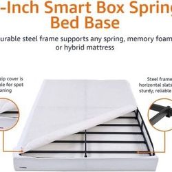 NEW FULL 7" Smart Box Spring Bed Base Mattress Foundation Tool-Free Easy Assembly
