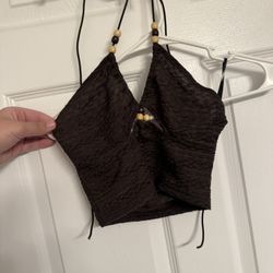 SHEIN Brown Halter Top Size XS