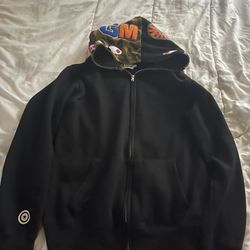 Black bape zip up jacket