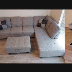 Sectional and ottoman