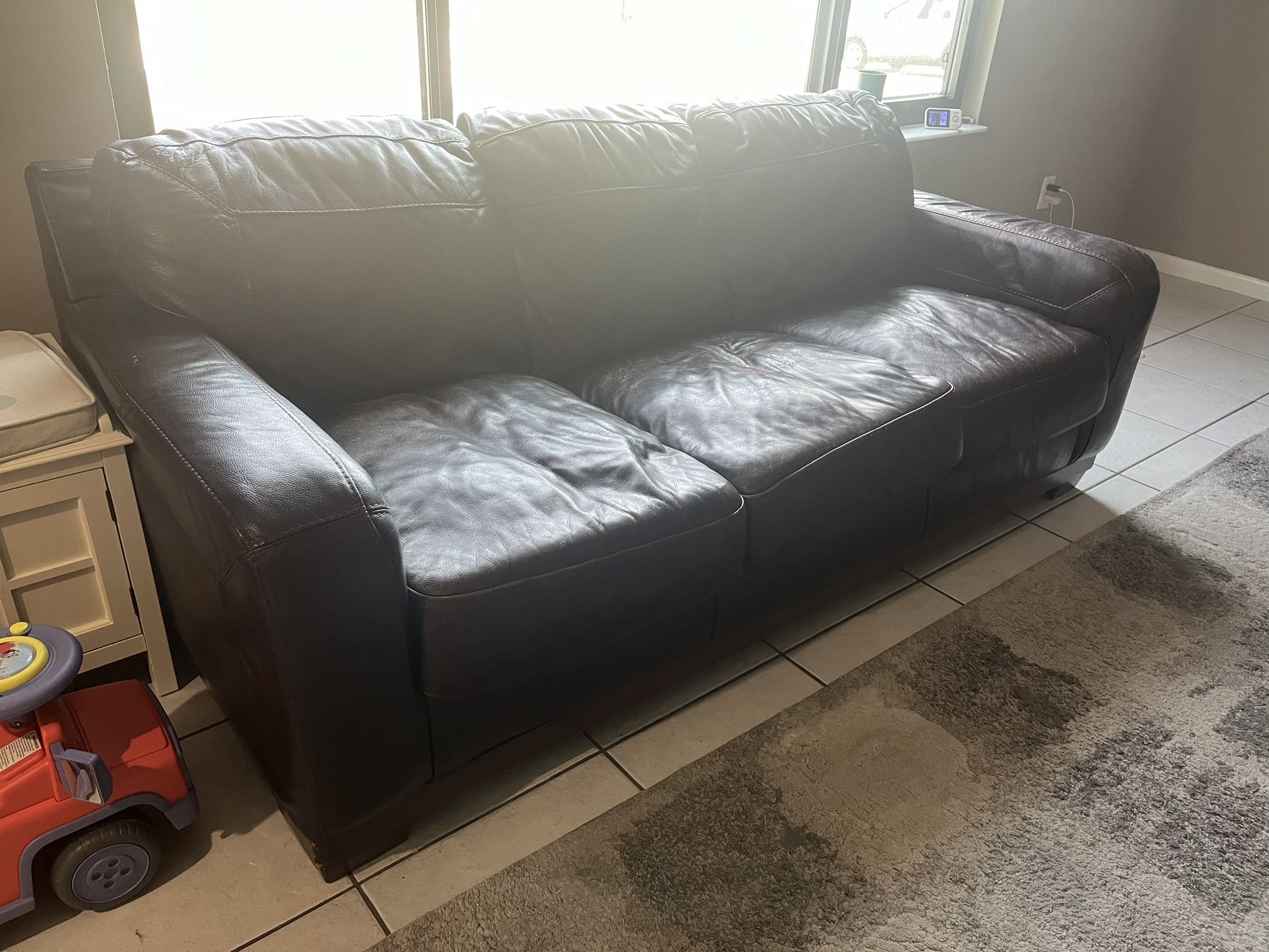 Leather Couch and chair