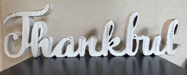 3layer Wood “THANKFUL” Sign 