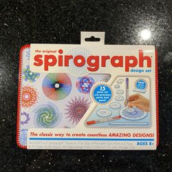 Original Spirograph Design Tin Box 15 Piece Set Arts and Crafts Drawing Kit