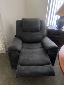 Gray electric recliner