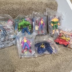 McDonald’s Marvel lot of 7 new Hulk Wolverine Invisible woman Mary Jane Doc oct