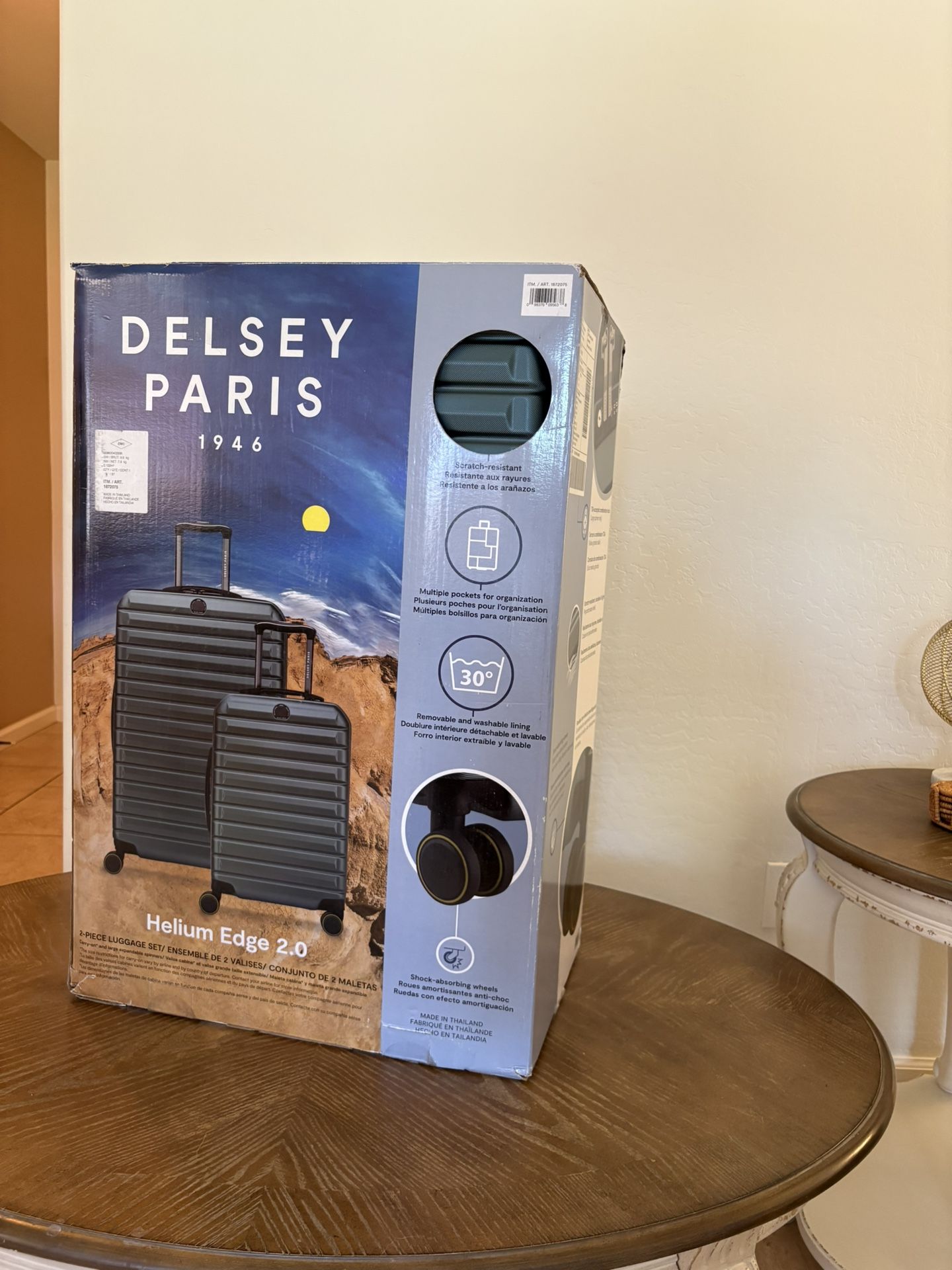 Delsey Luggage Set — 28” Spinner + Carry On (Open Box)