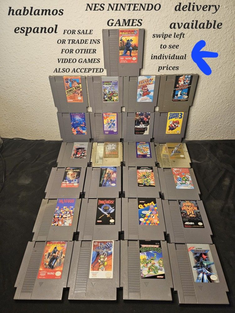 NES NINTENDO GAMES SELL OR TRADE