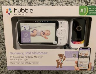 Hubble Connected Nursery Pal Shimmer 5"Smart WiFi Baby Monitor with Night Light