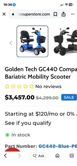 Golden Tech GC440 Bariatric Mobility Scooter