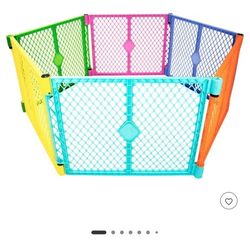 Toddleroo by North States Superyard Colorplay 6 Panel Freestanding Baby Playard - Bright