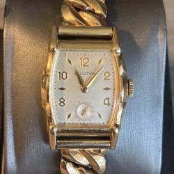 Men’s BULOVA L4 10K Rolled GOLD ART-DECO TANK REF. Manual Wind Runs Great