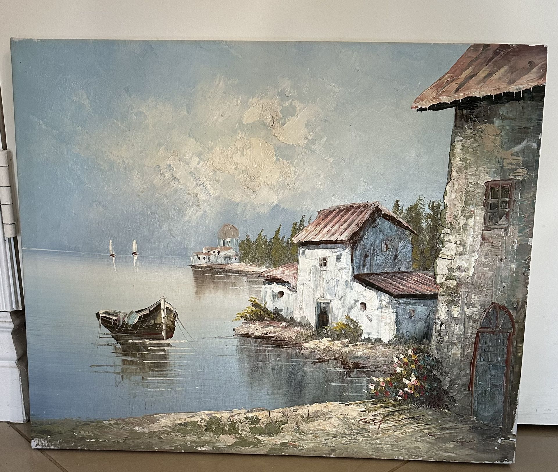 Coastal Oil Painting On canvas