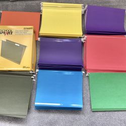 140 NEW Hanging File Folders 7 Colors Office / School Supplies