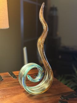 Decorative Glass Ocean Wave 16”x6”