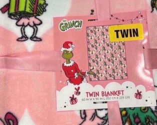 NEW DR. SEUSS THE GRINCH TWIN BLANKET