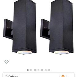 Cloudy Bay 3 Color LED Outdoor Wall Light,Dusk to Dawn Photocell,24W 3000K Warm White/4000K Cool White/5000K Day Light Selectable, Up and Down Light,
