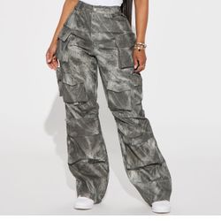 LEATHER CARGO PANTS