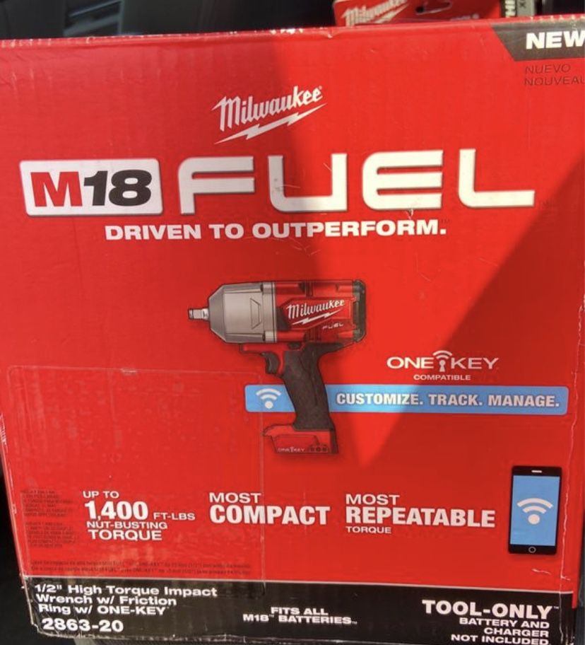 M18 1/2 high torque impact wrench w/one key