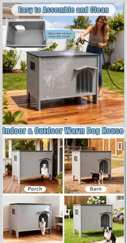 New Weatherproof Outdoor Dog House