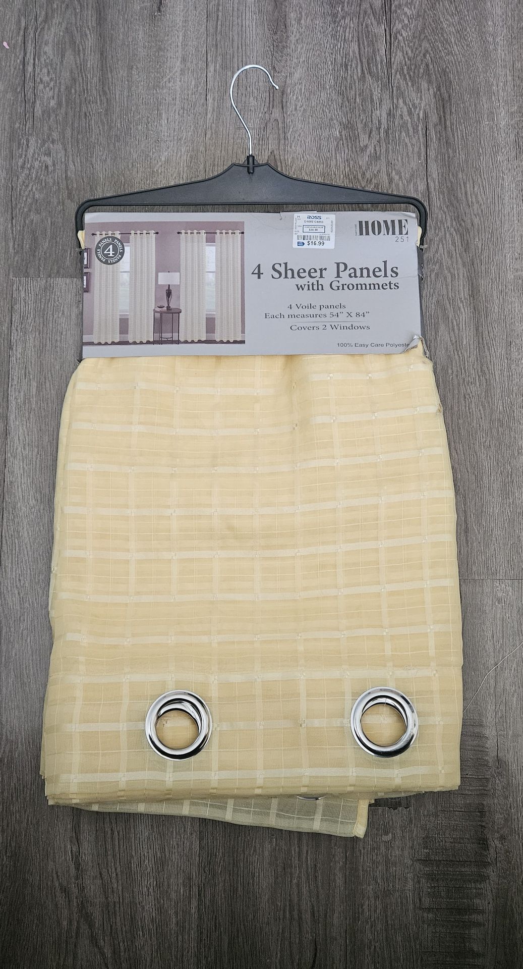 4 Sheer Panels/ Curtains