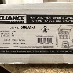 Reliance Controls 306A1-J Manual Transfer Switch