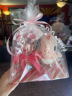 Valentine Pink Dinosaur Gift Set